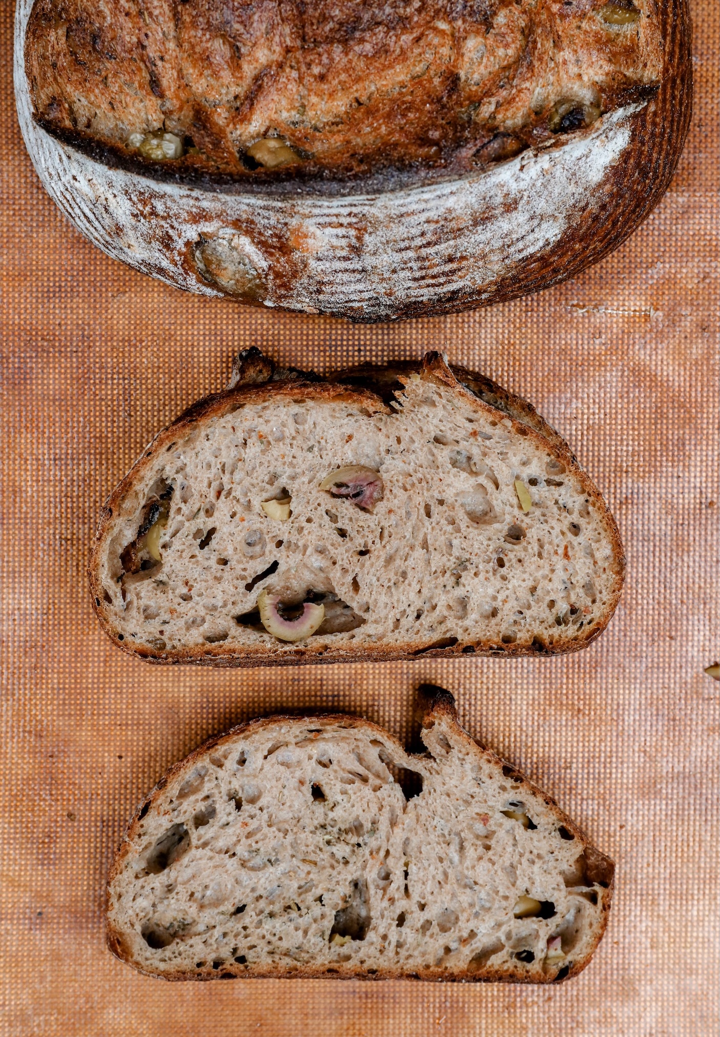 pich olive Hewn Listed as One of the 100 Best Bakeries in America by Food & Wine Magazine_Image of Sliced Loaf